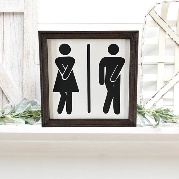 Other - Funny Farmhouse Bathroom Wall Decor Sign